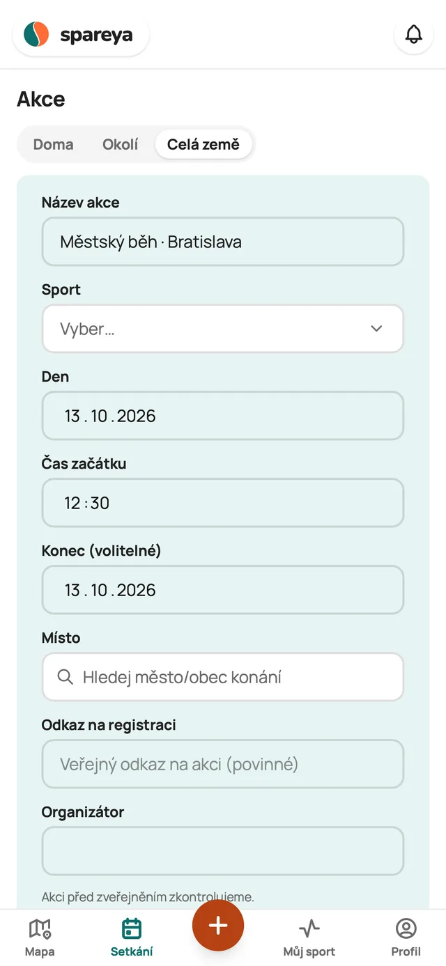 Jak přidáš akci