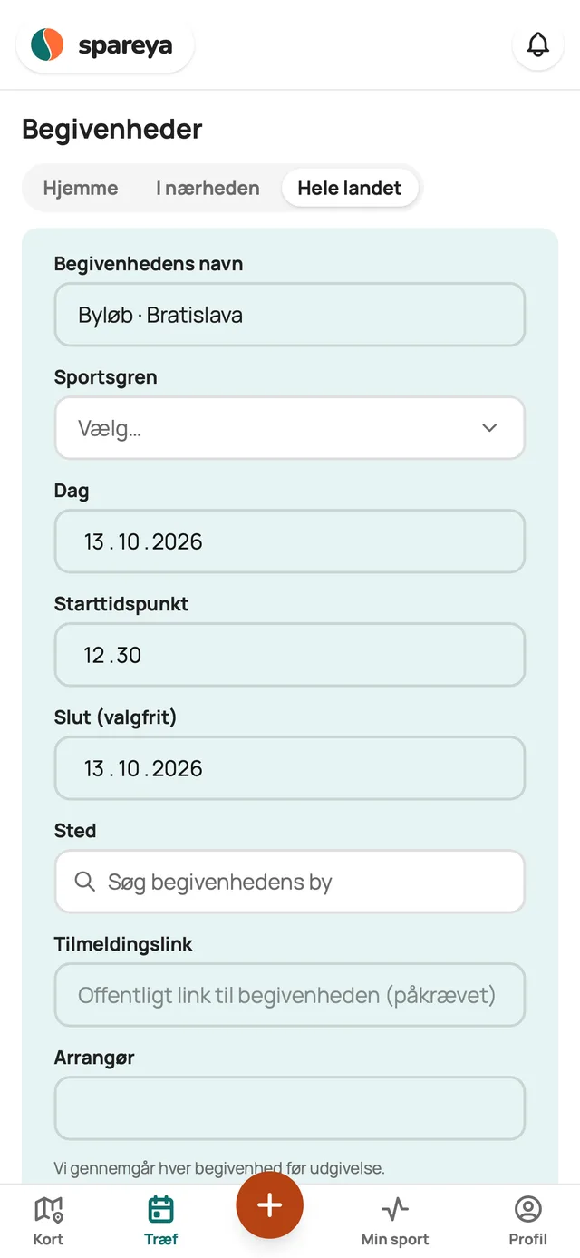 Sådan tilføjer du en begivenhed