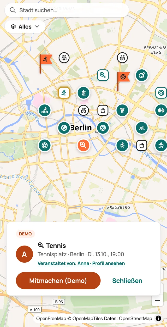Jemand macht mit