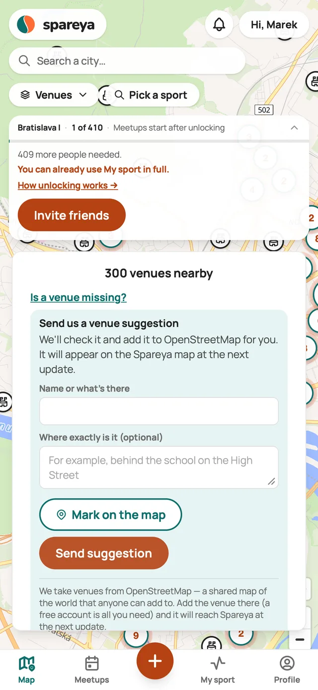 Is a venue missing?