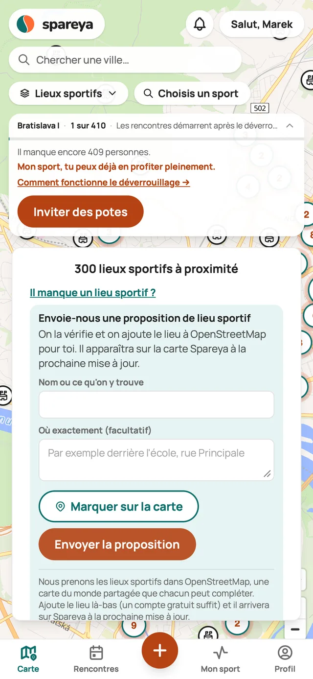 Il manque un lieu sportif ?