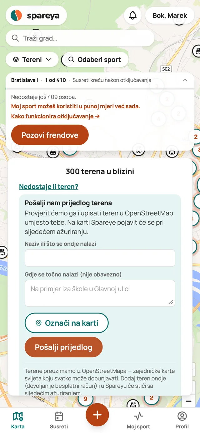 Nedostaje li teren?