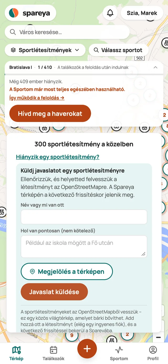 Hiányzik egy sportlétesítmény?