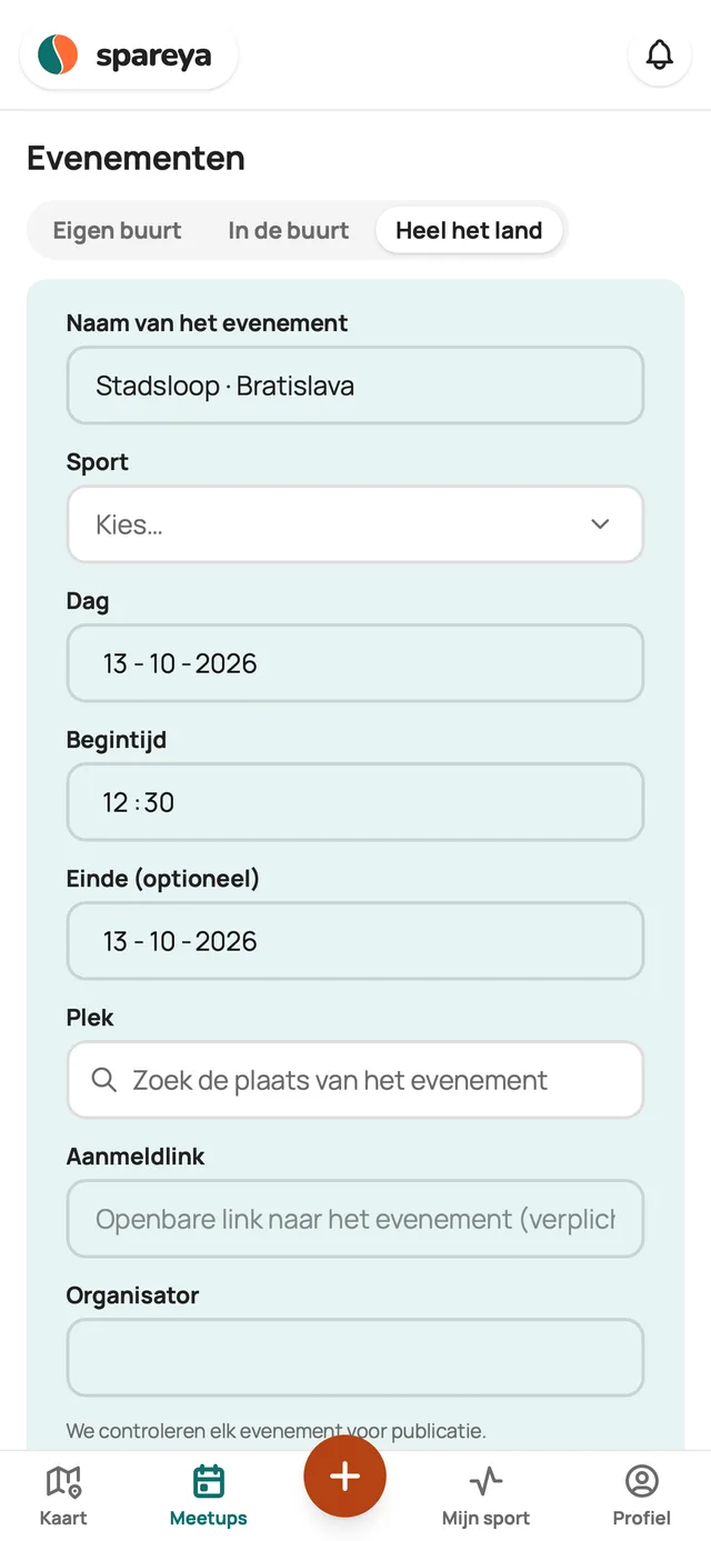 Zo voeg je een evenement toe