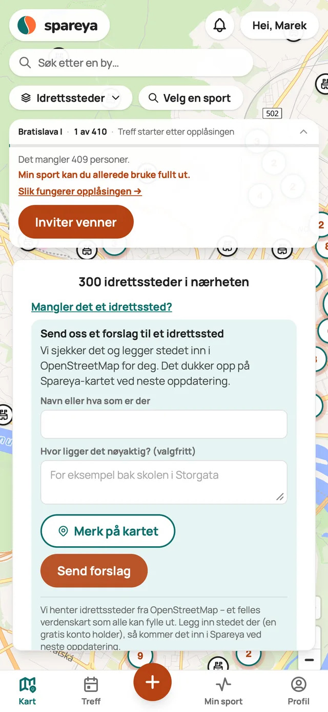 Mangler det et idrettssted?