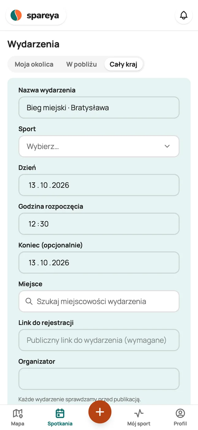 Jak dodasz wydarzenie