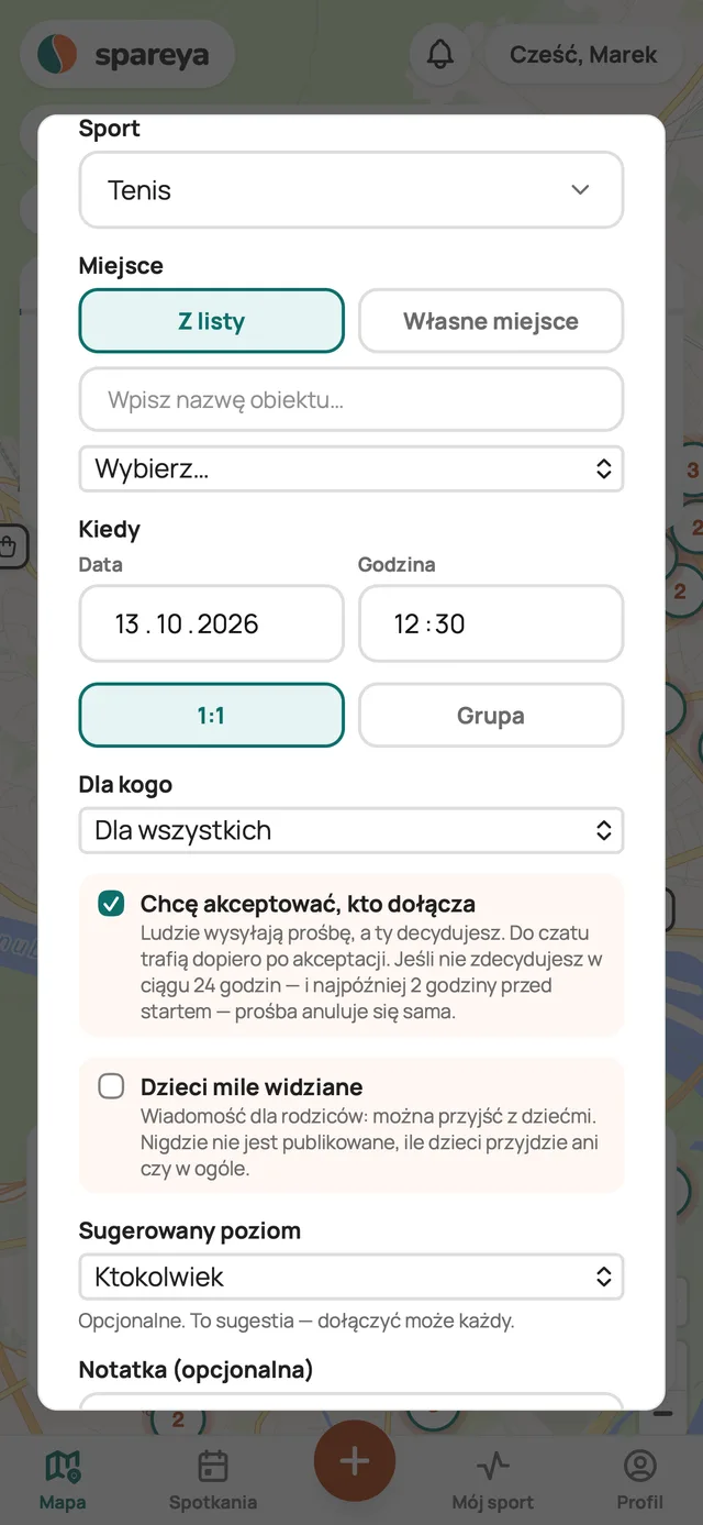 Tworzysz spotkanie