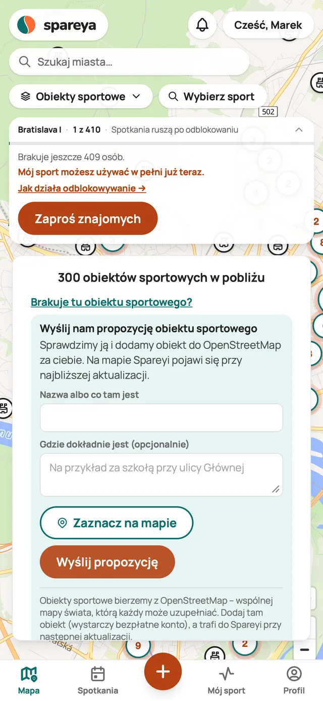 Brakuje tu obiektu sportowego?