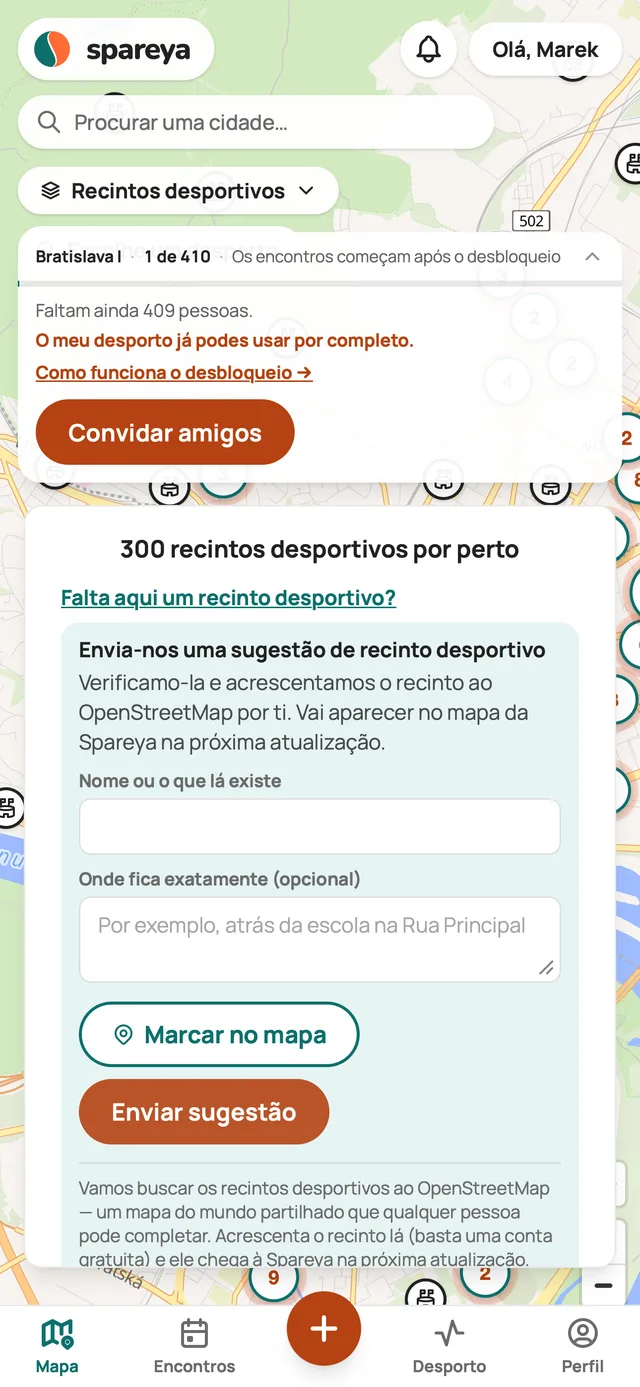 Falta aqui um recinto desportivo?